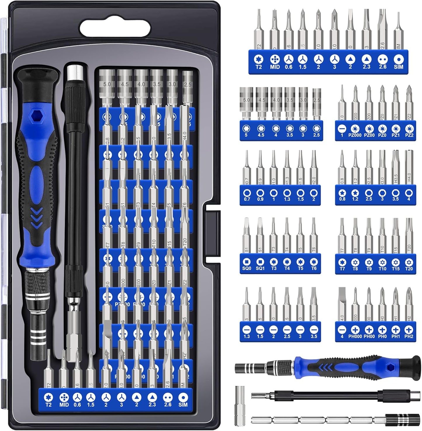 62 in 1 Precision Screwdriver Kit, Electronics Repair Tool Kit