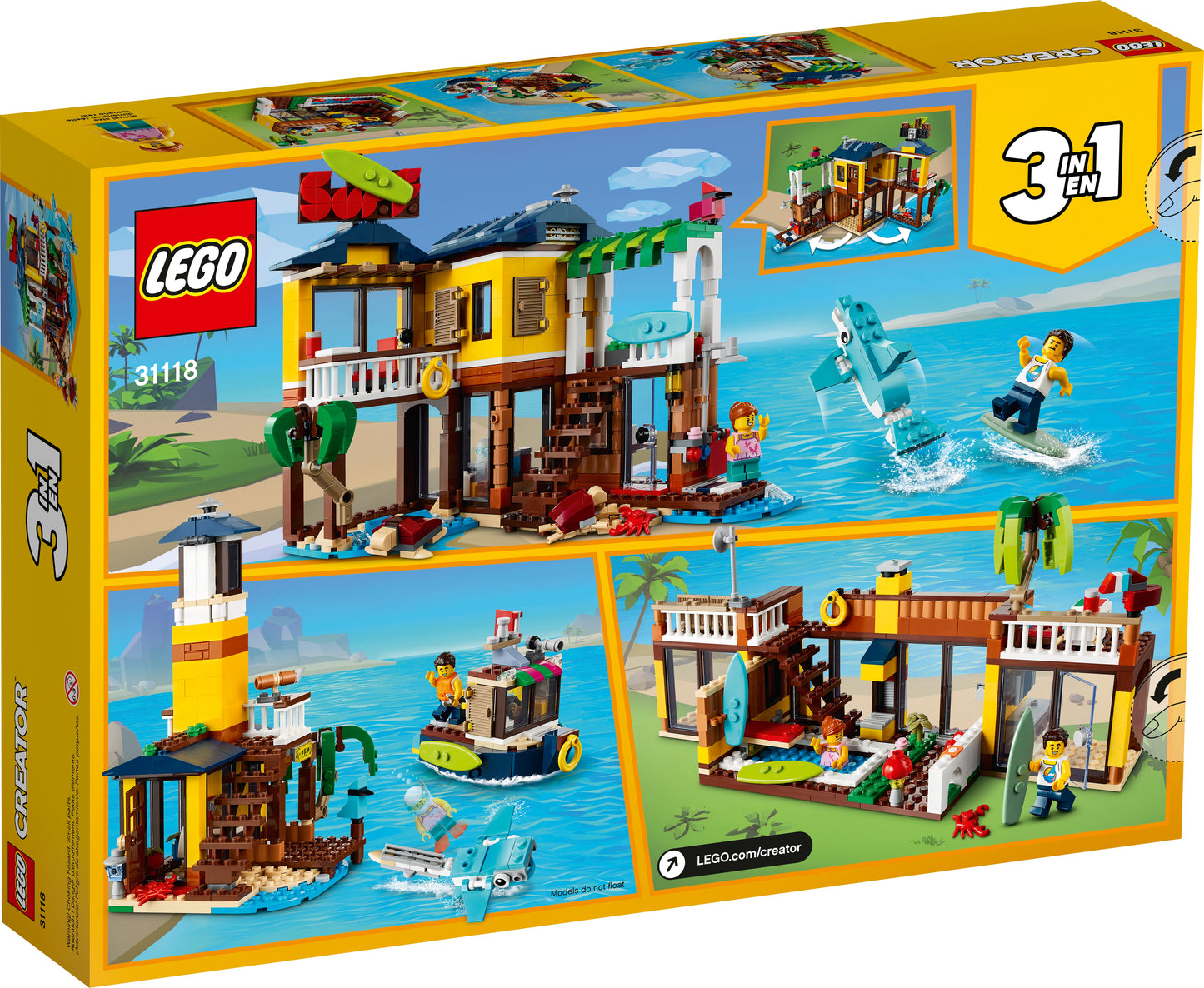 Lego Creator 3 in 1 Surfer Beach House
