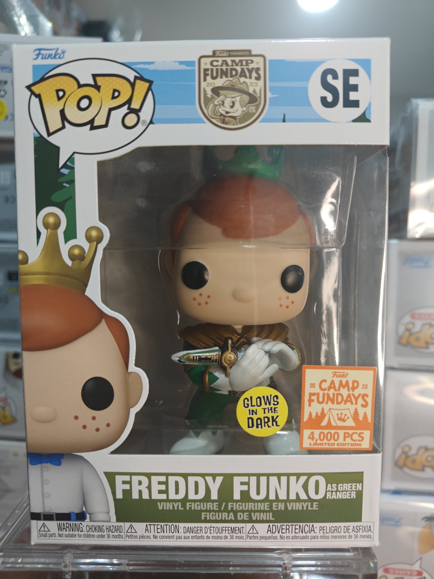 Freddy Funko as Green Ranger GITD 4000pcs 2023 Camp Fundays
