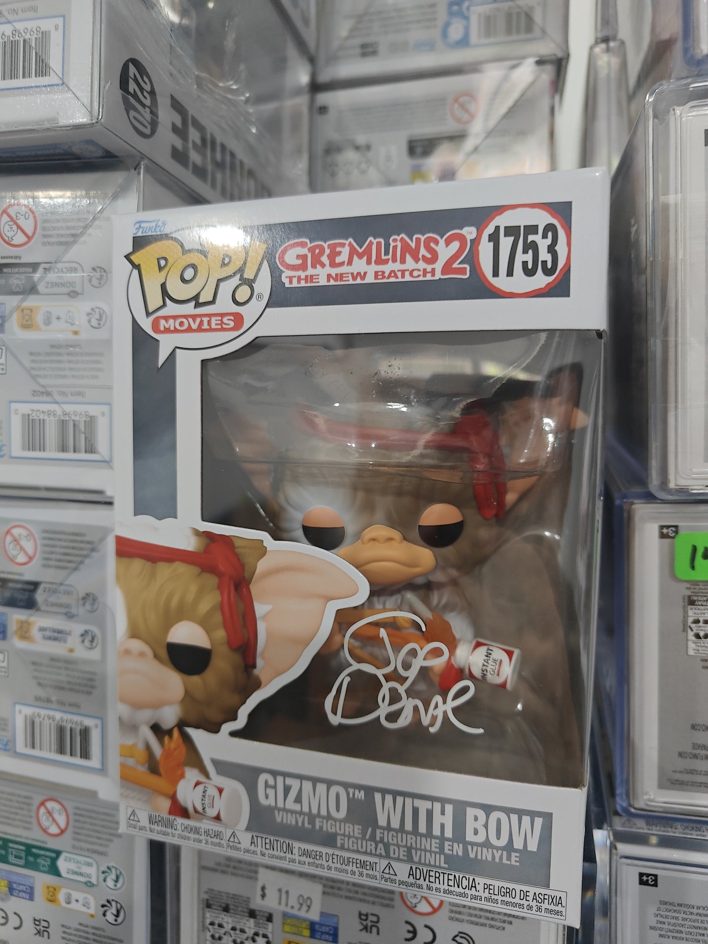 Gizmo with Bow 1753 signed by Joe Dante