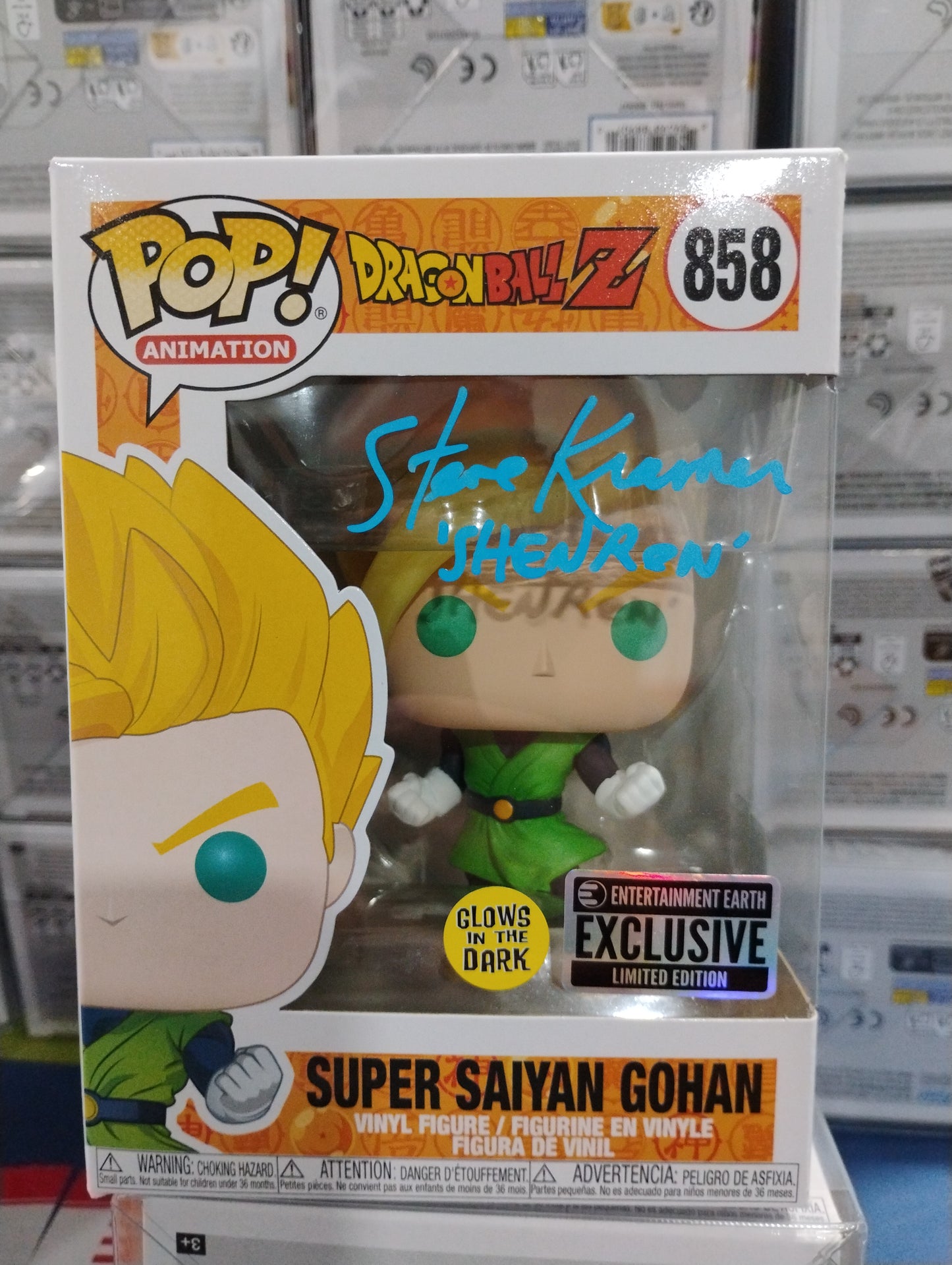 Super Saiyan Gohan 858 signed by Steve Kramer(Shenron Voice Actor)