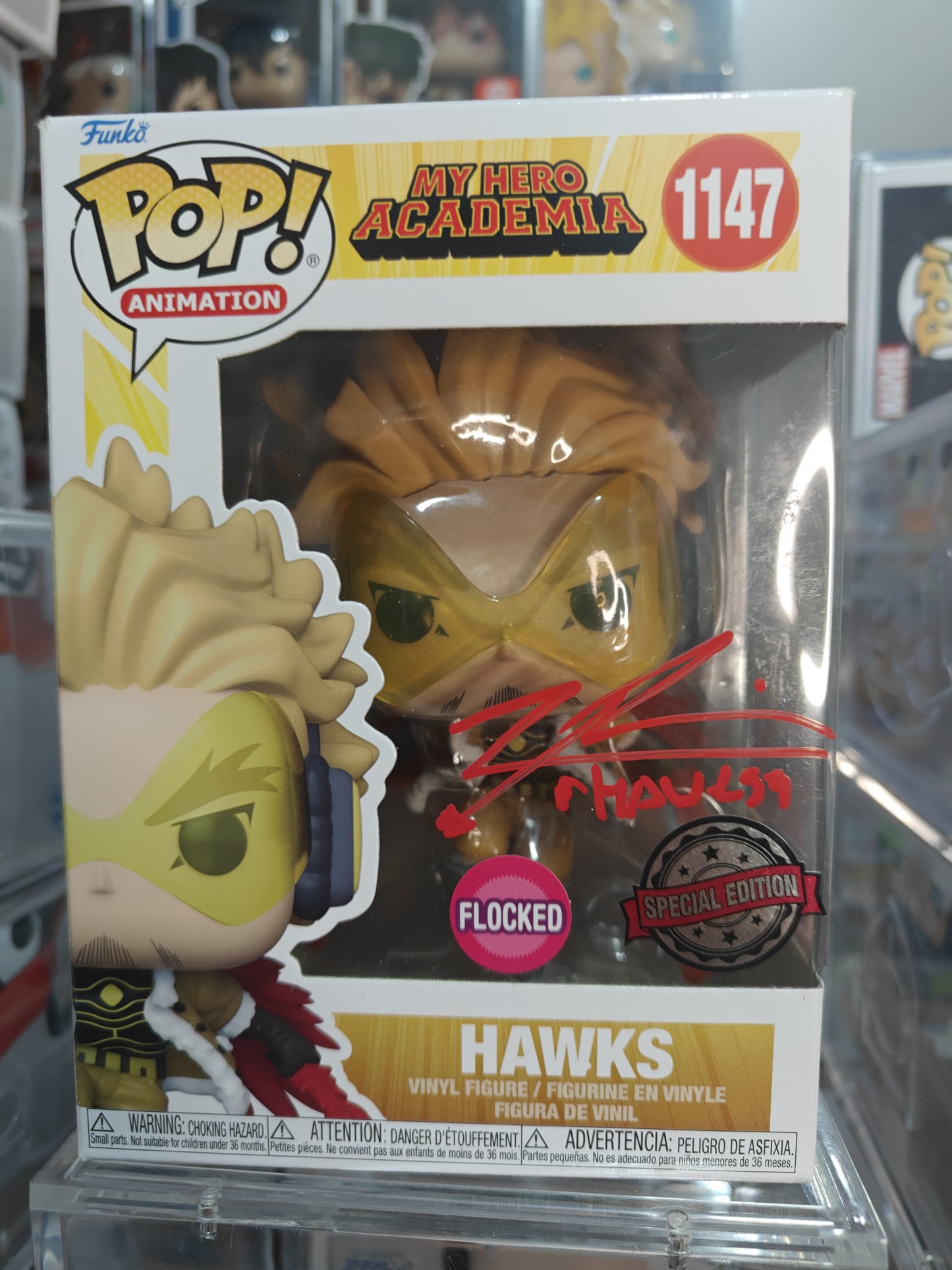 Hawks Flocked 1147 Signed by Zeno Robinson