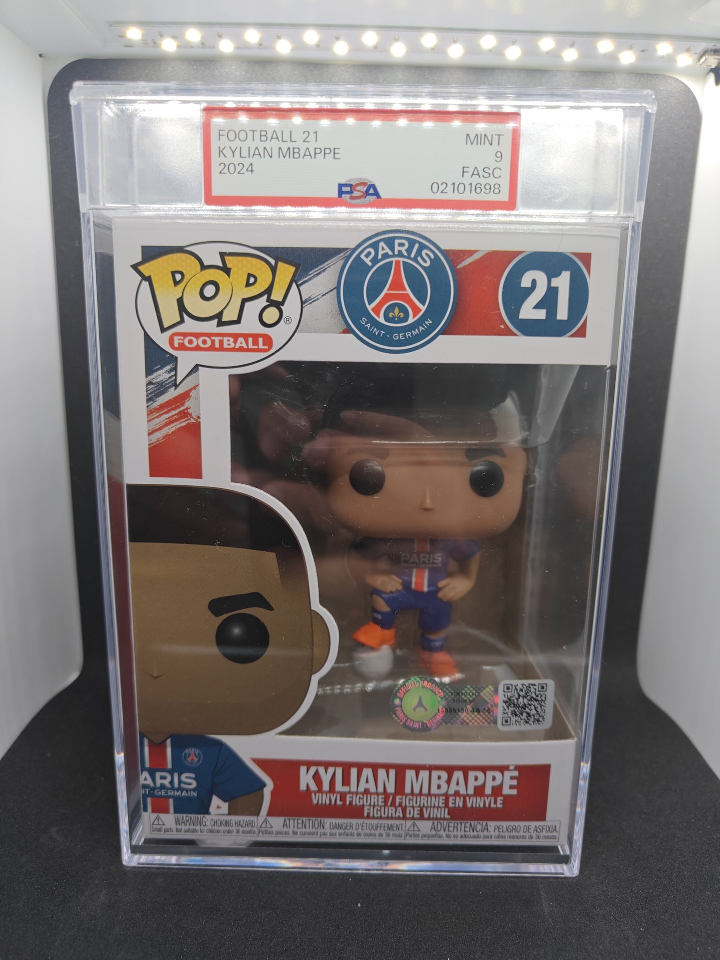 Kylian Mbappe - 21 - PSA 9 FASC