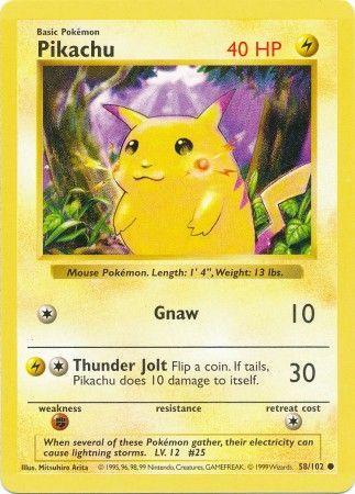 Pikachu [Shadowless Red Cheeks] #58