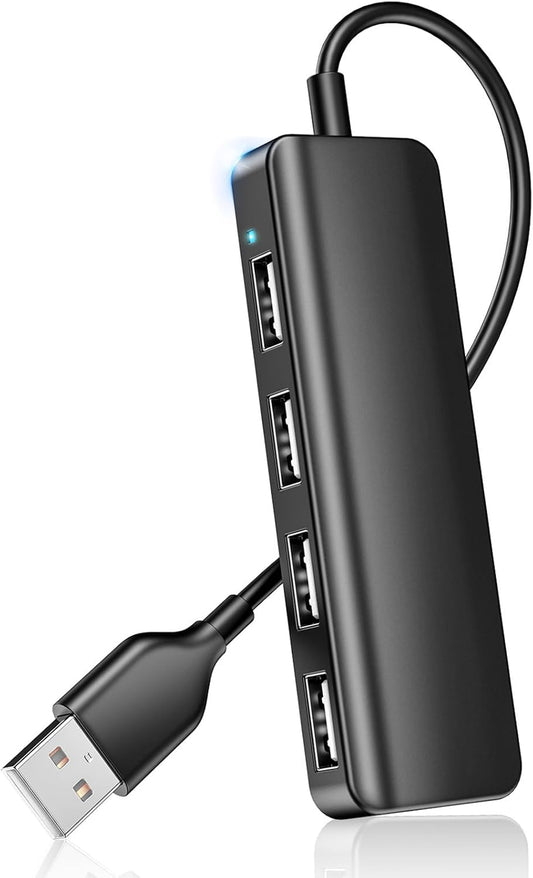 USB Hub - 4 Port USB Splitter USB 2.0 Hub Expander