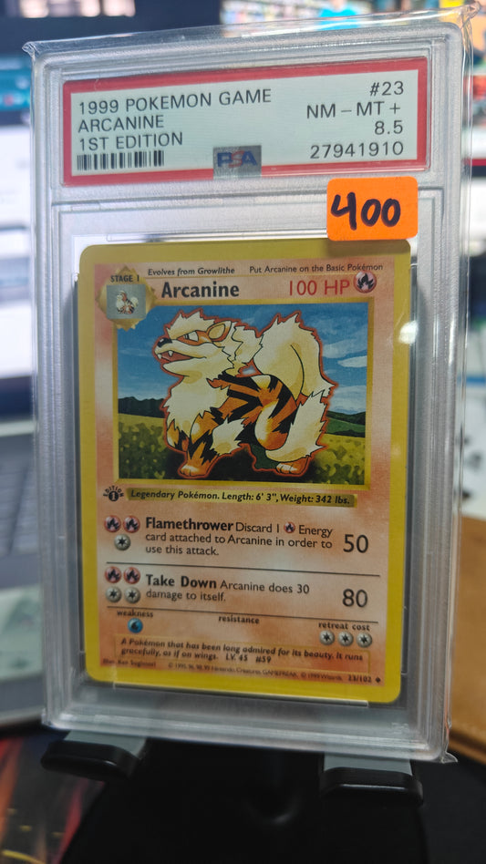 Arcanine 1st Edition - PSA 8.5