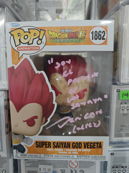 Super Saiyan God Vegeta 1862 signed by Rene Garcia