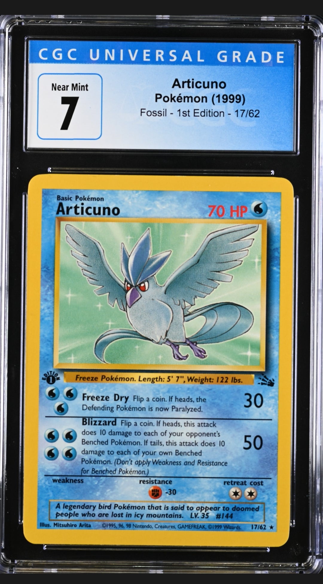 Articuno 1st Edion Fossil - CGC 7