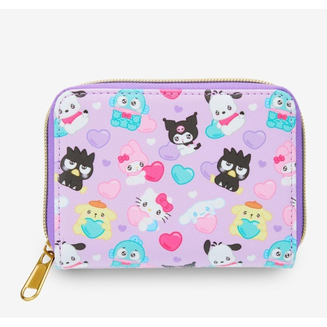Loungely Sanrio Hearts Zip Wallet
