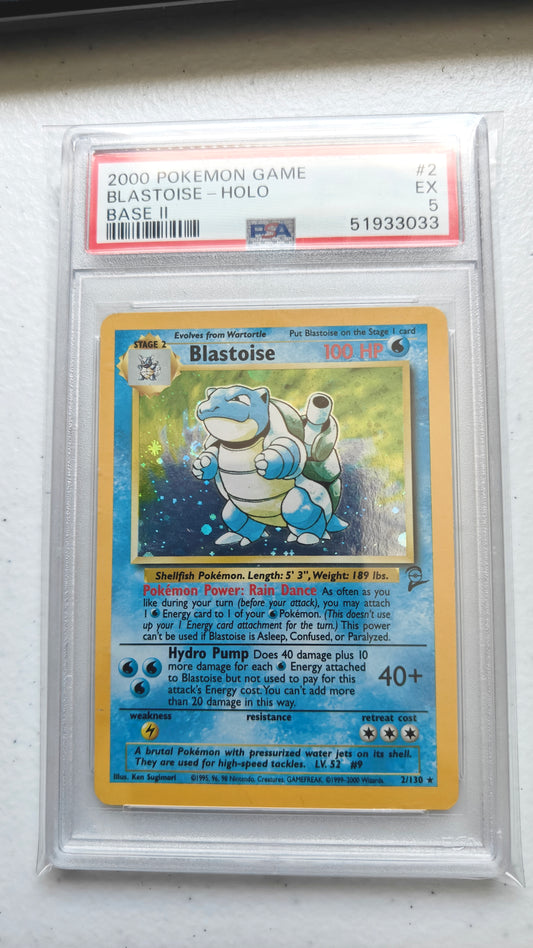 Blastoise Holo Base Set 2 - PSA 5