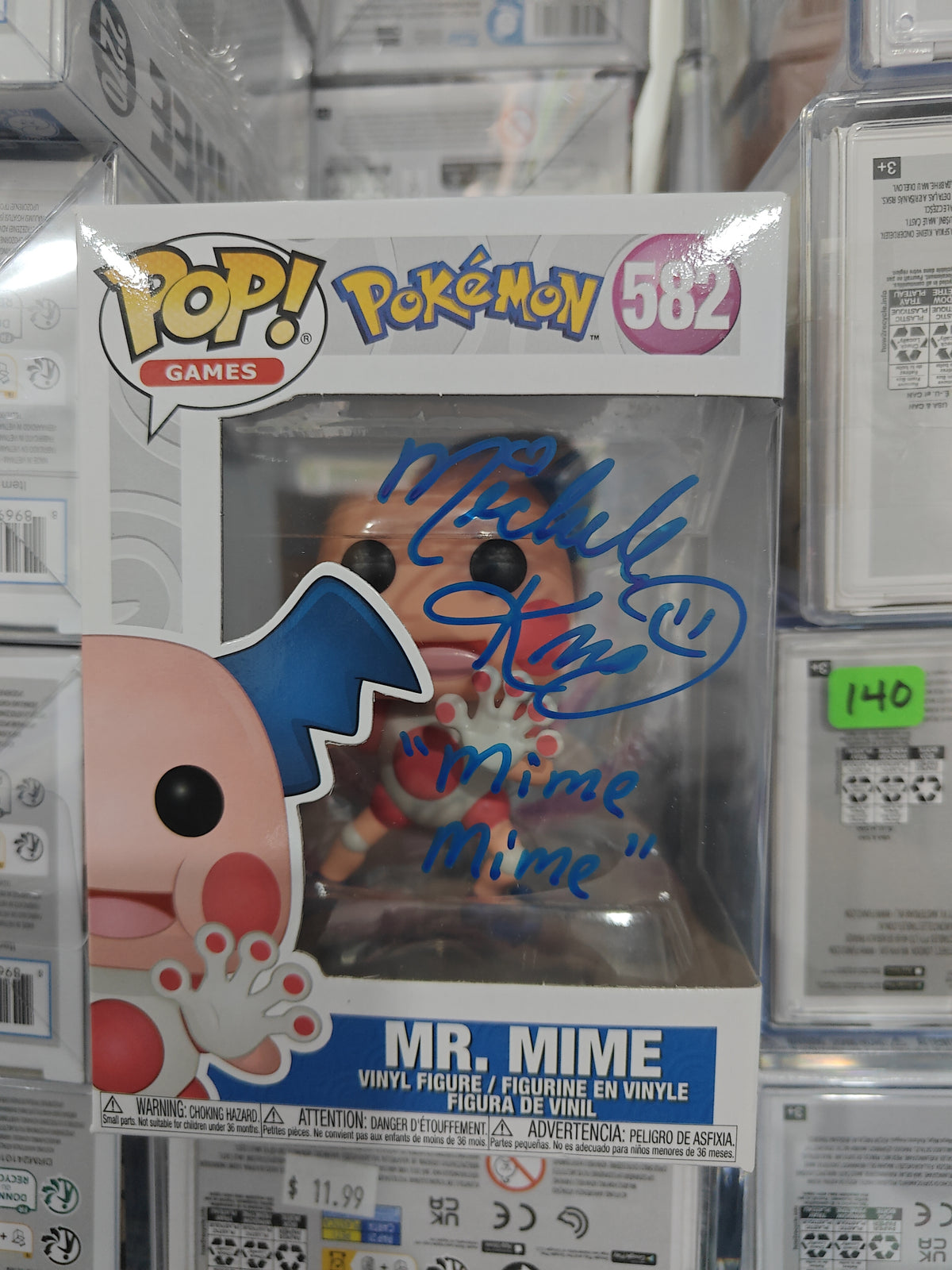 Mr. Mime 582 signed by Michele Knotz