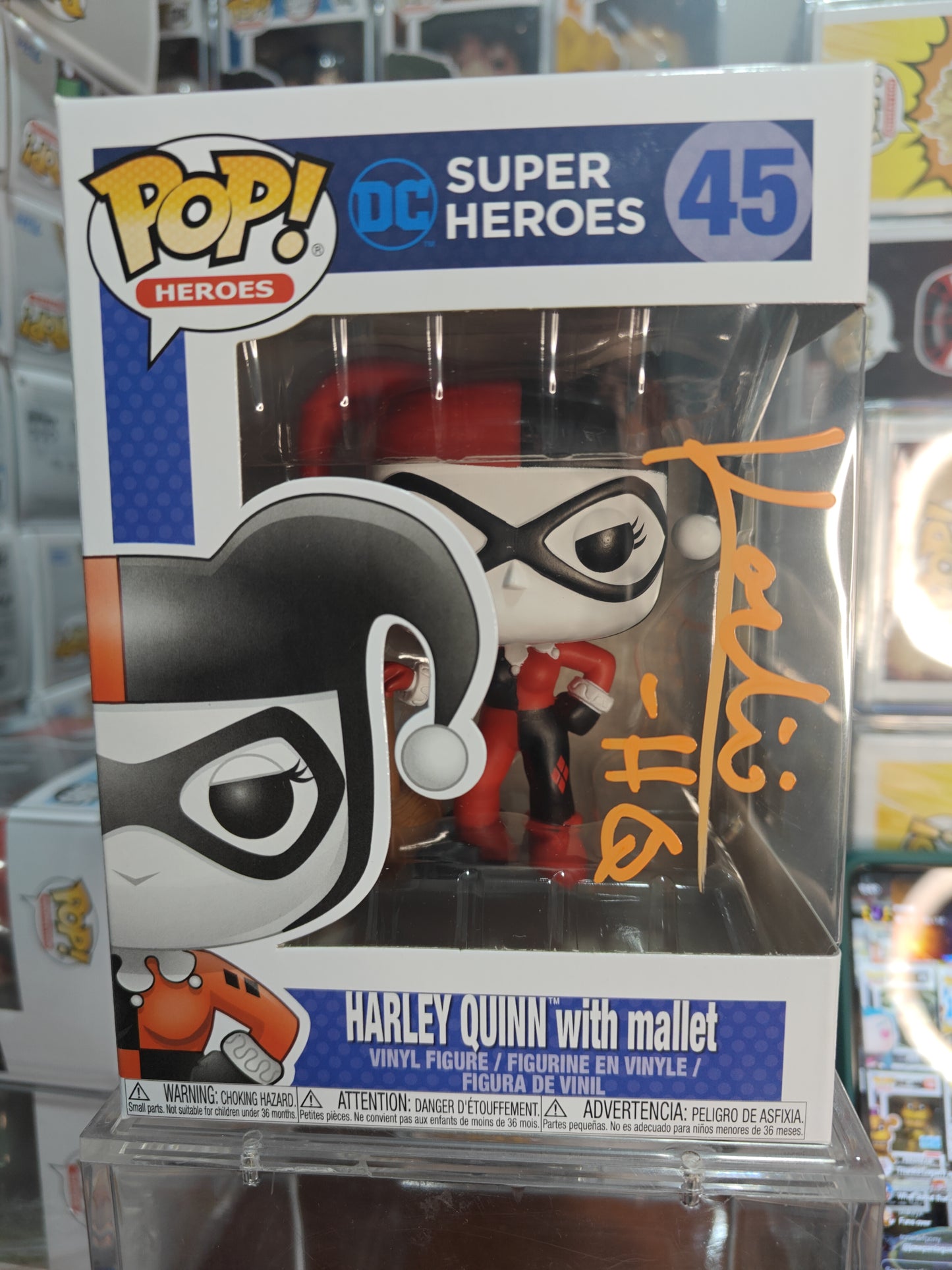 Harley Quinn with mallet 45 signed by Karli Hoch