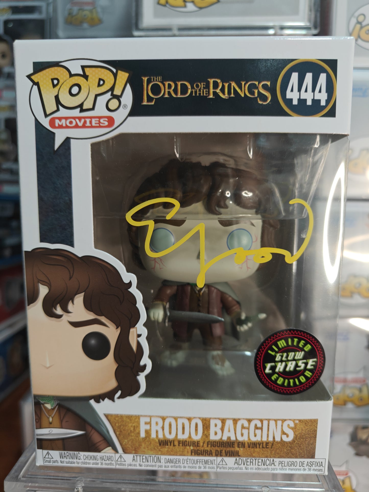Frodo Baggins Glow Chase Signed by Elijah Wood 444
